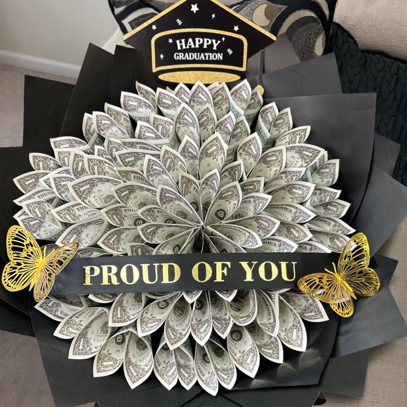ORIENTAL CHERRY Graduation Gifts - 2026 DIY Money Bouquet for Her - Gift Ideas for Women Girl Boy Him Daughter Son - Bouquets Filled with Folded Bills for College Middle High School - Image 5