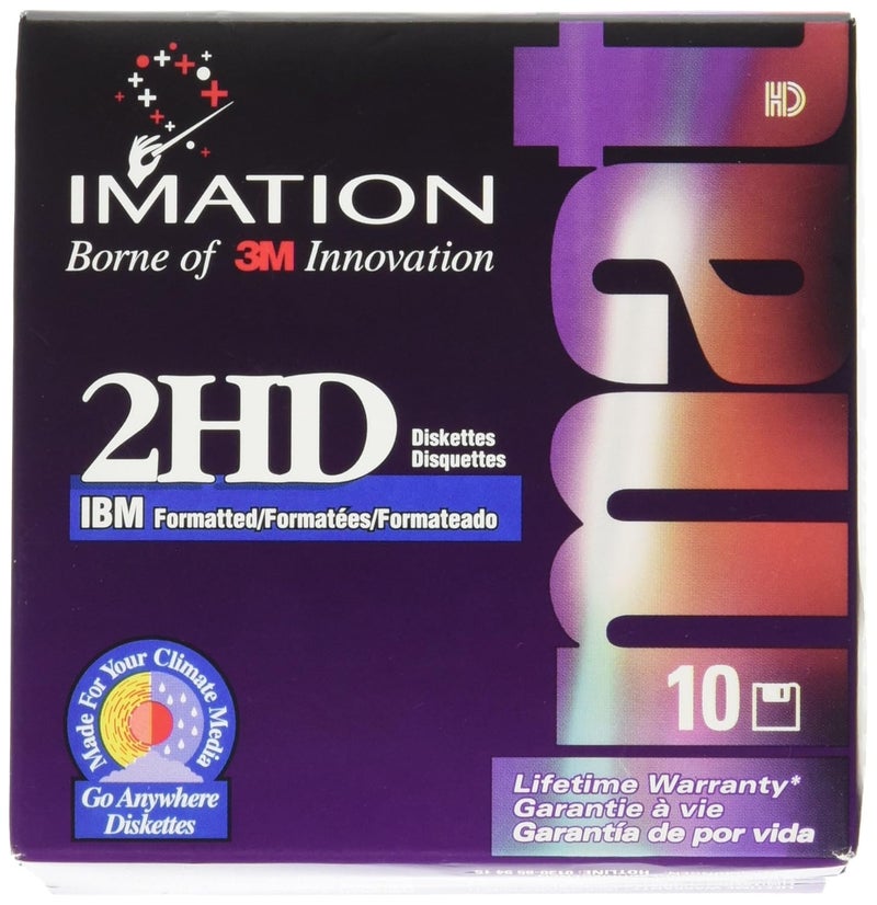 imation أقراص مرنة 3.5 بوصة، بتنسيق IBM، DS/HD، 10/علبة - Image 1