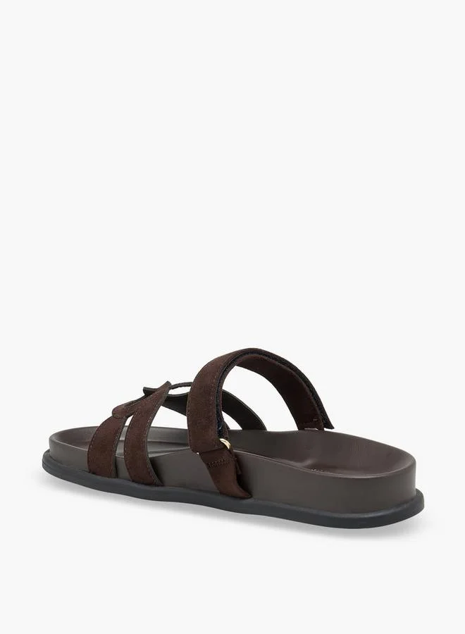 Celeste BROWN Women Suede Slip-On Sandals for Women | Best Price UAE