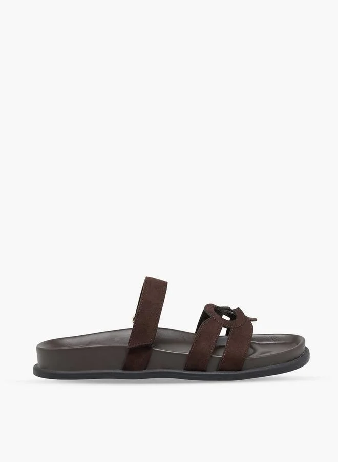 Celeste BROWN Women Suede Slip-On Sandals for Women | Best Price UAE