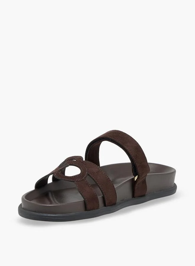 Celeste BROWN Women Suede Slip-On Sandals for Women | Best Price UAE