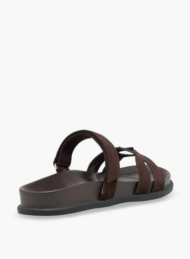 Celeste BROWN Women Suede Slip-On Sandals for Women | Best Price UAE