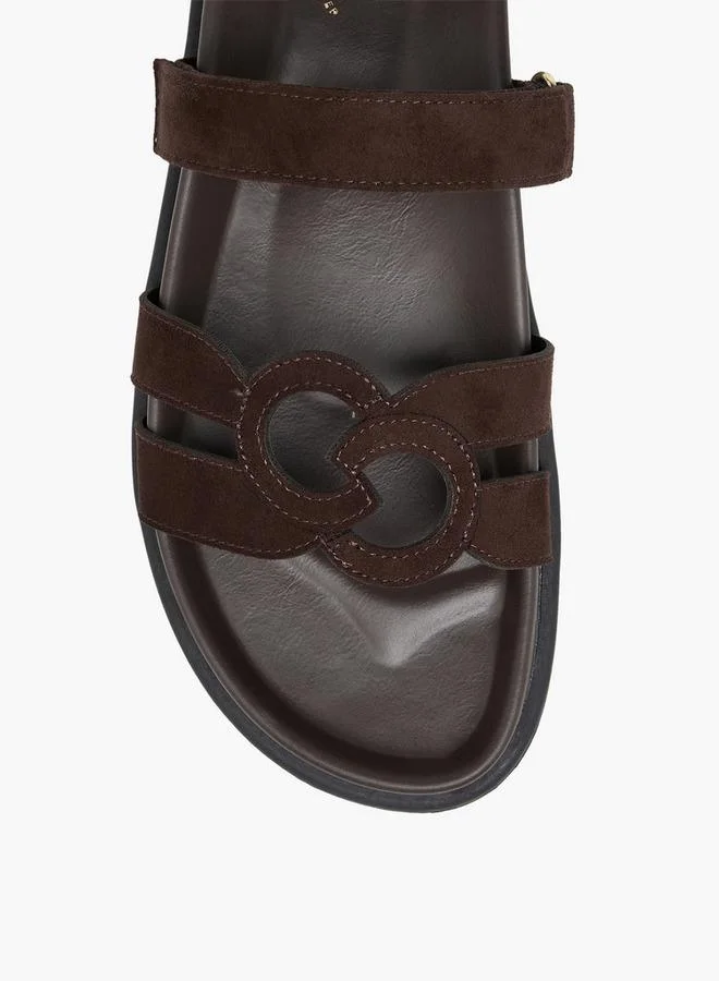 Celeste BROWN Women Suede Slip-On Sandals for Women | Best Price UAE