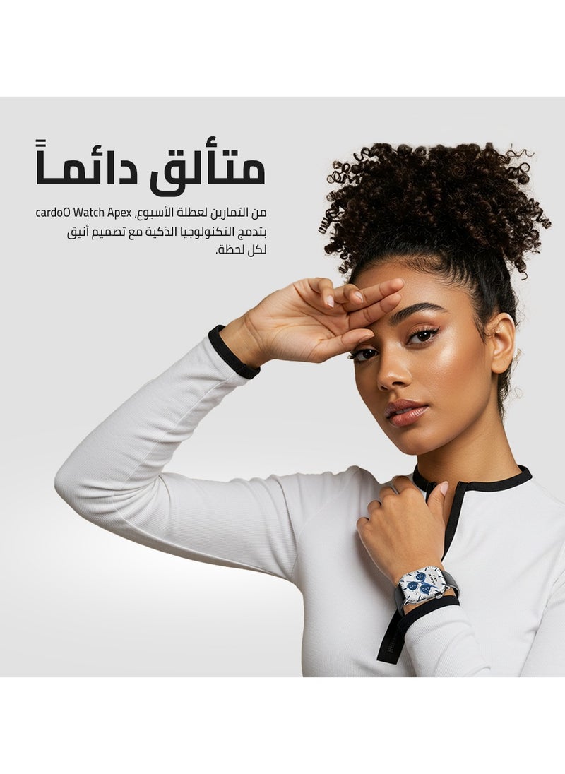 cardoo - Smart Watch X Apex – Smartwatch for Men and Women – 2.01” AMOLED Display, Heart Rate & SpO2 Monitor, Fitness Tracker with 100+ Sports Modes – Bluetooth Calling, AI Assistant, IP68 Waterproof – Compatible with iOS & Android - Image 1