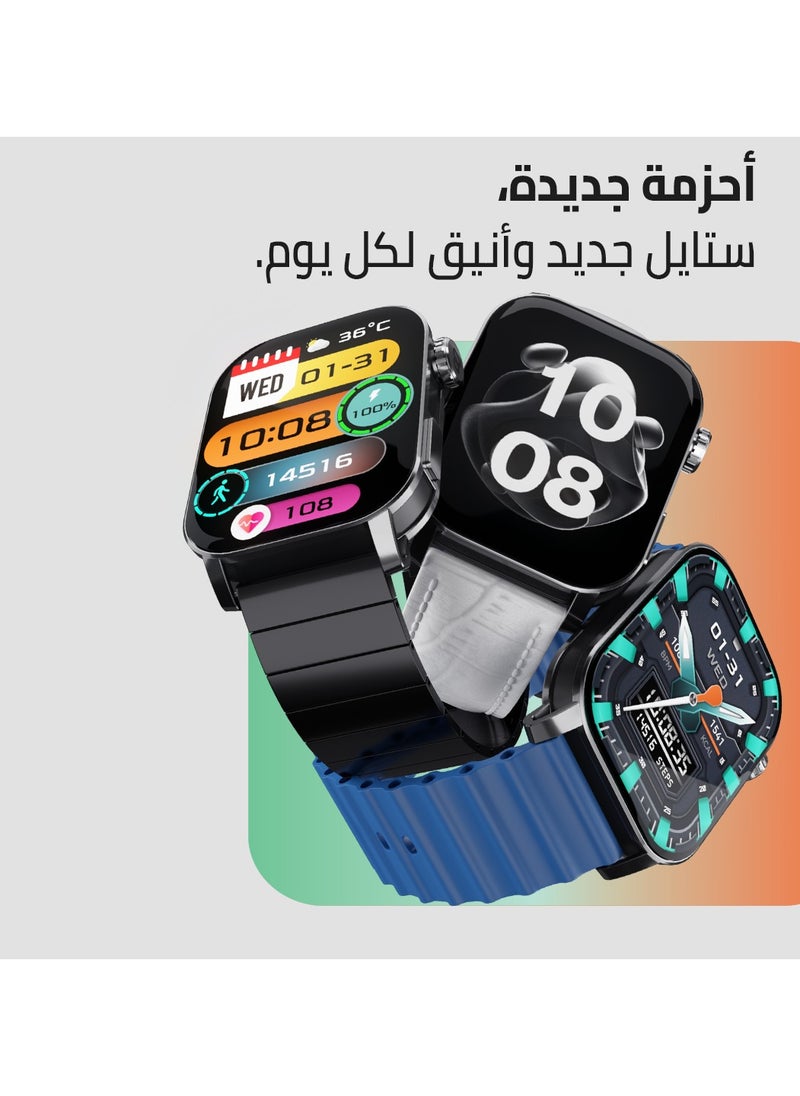 cardoo - Smart Watch X Apex – Smartwatch for Men and Women – 2.01” AMOLED Display, Heart Rate & SpO2 Monitor, Fitness Tracker with 100+ Sports Modes – Bluetooth Calling, AI Assistant, IP68 Waterproof – Compatible with iOS & Android - Image 1