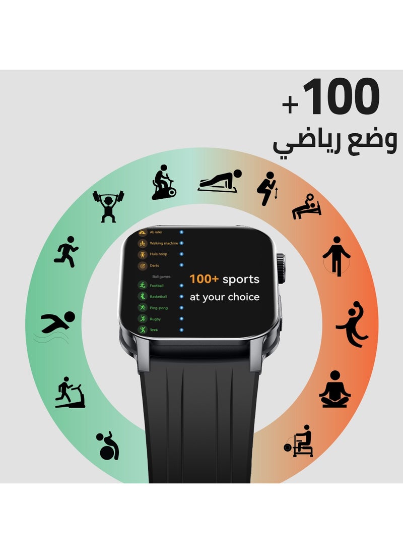 cardoo - Smart Watch X Apex – Smartwatch for Men and Women – 2.01” AMOLED Display, Heart Rate & SpO2 Monitor, Fitness Tracker with 100+ Sports Modes – Bluetooth Calling, AI Assistant, IP68 Waterproof – Compatible with iOS & Android - Image 1