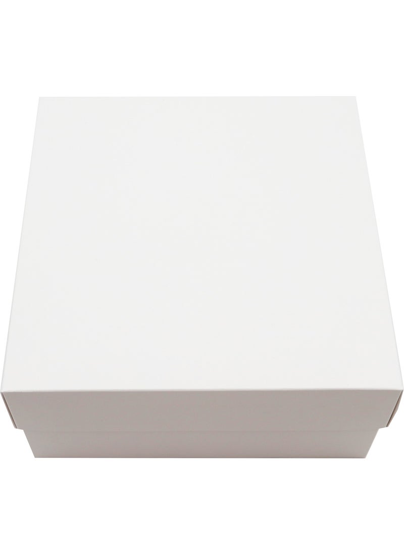 Repro Design 20X20X10 cm White Bristol Box with Lid Gift Box 5 Pieces  - Image 1