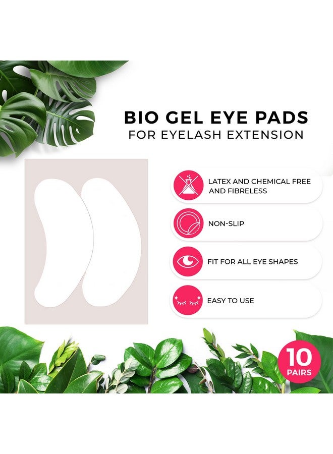 LLBA Biogel Eye Pads For Eyelash Extension Under Eye Pads Eyelash Extension Supplies Soft Sticky Pads For Sensitive Skin During Eyelash Perm Lamination Lash Extensions Remover (10 Pairs Style 1) - Image 2