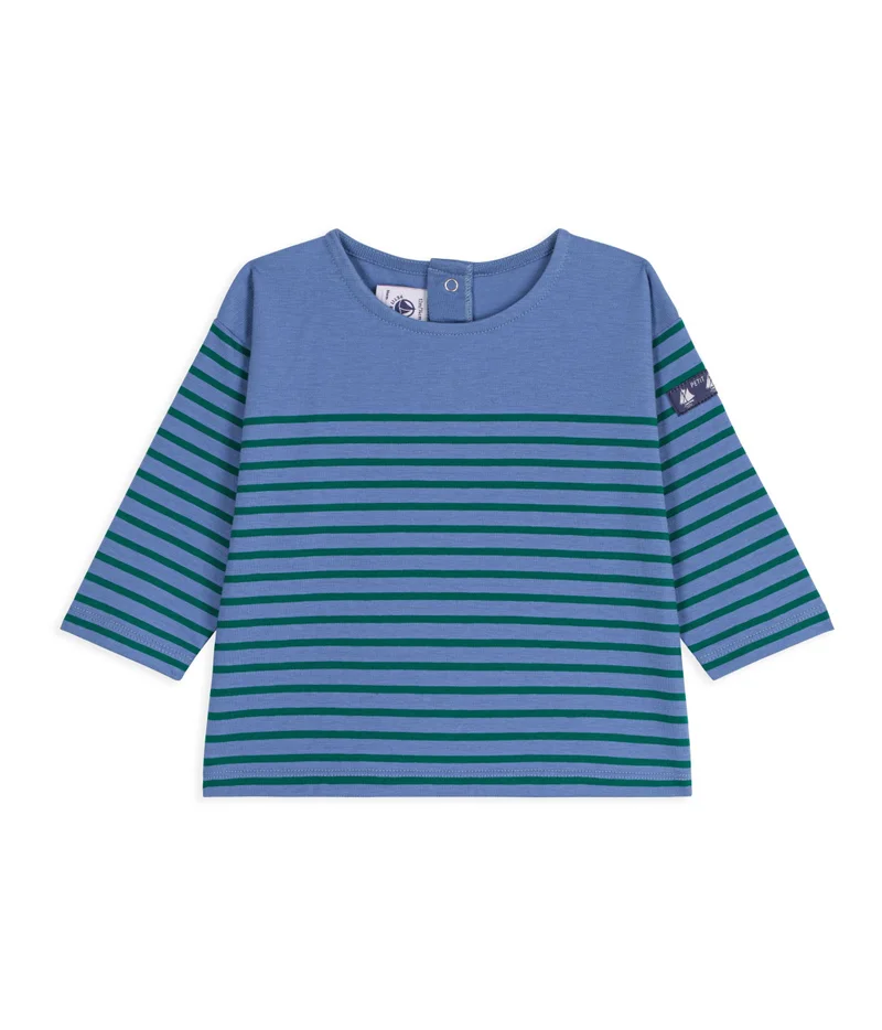 بيتي باتو Babies' Long-Sleeved Stripy Cotton T-Shirt.