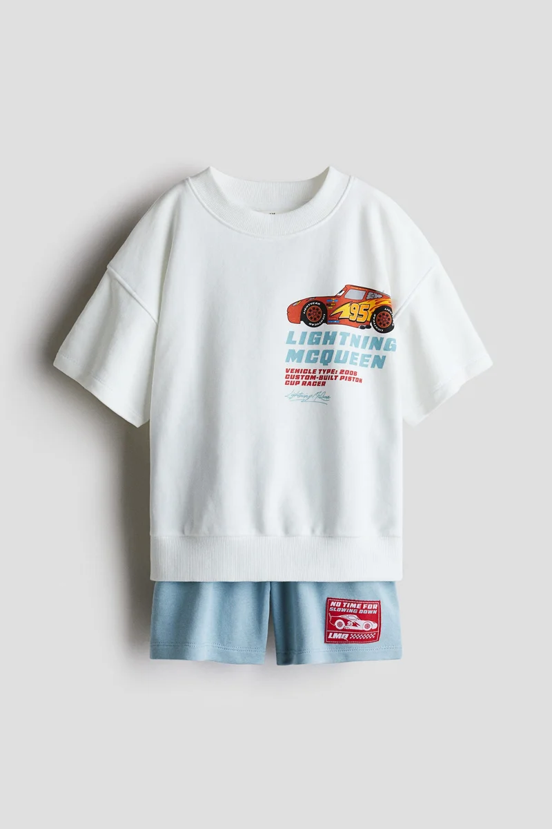 H&M 2-piece printed sweatshirt set