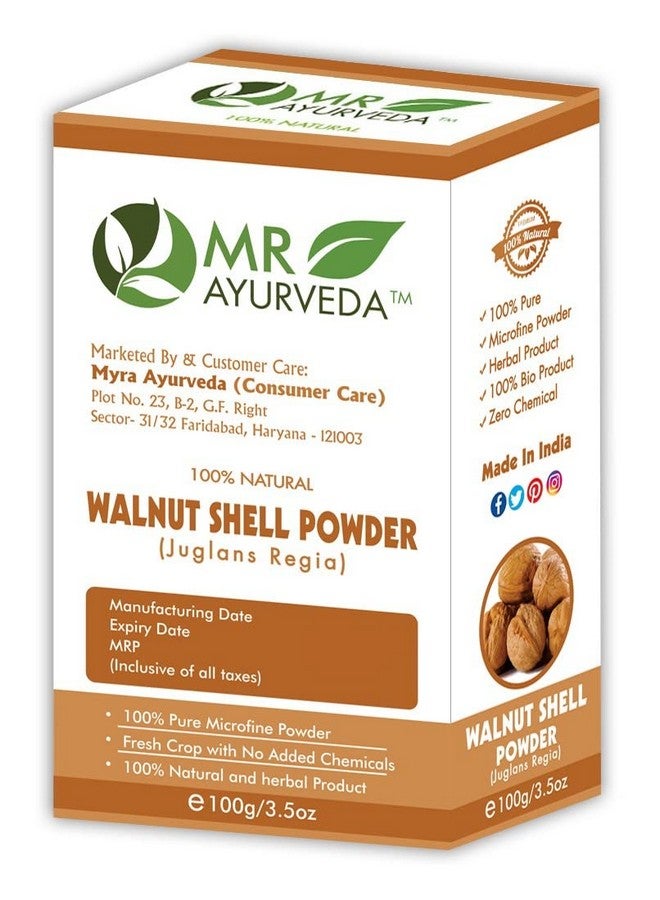 مستر أيورفيدا مسحوق قشر الجوز العضوي 100% من MR Ayurveda | مسحوق قشر الجوز للتقشير | مسحوق قشر الجوز للبشرة | مسحوق قشر الجوز للشعر - مجموعة من 3 قطع (300 جرام) - Image 4