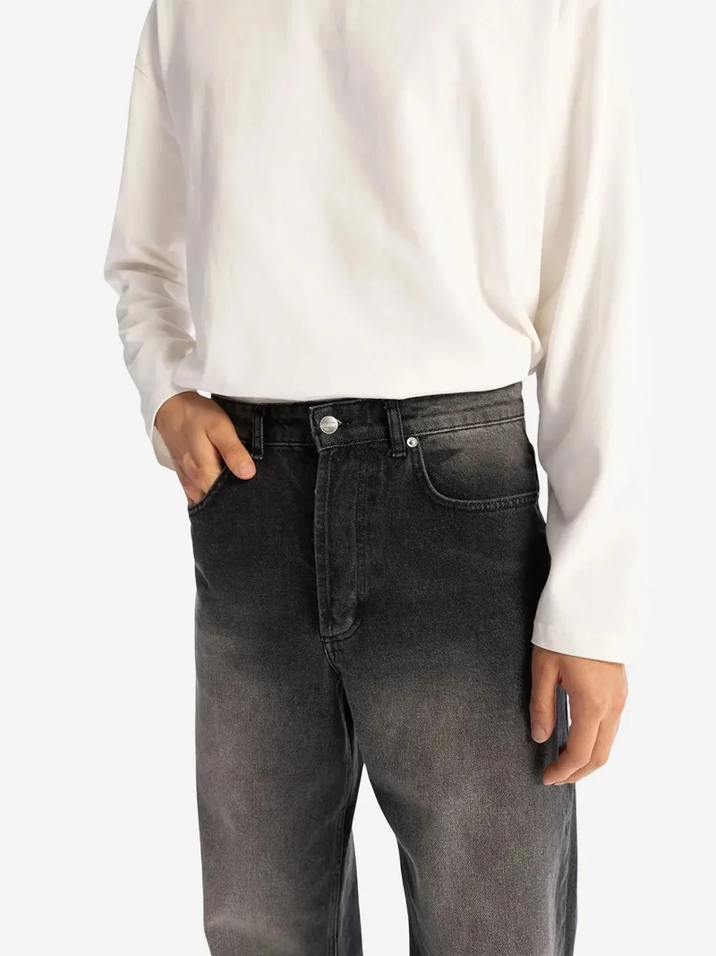 Giesto Black GIESTO Regular Fit Straight Leg Denim Jeans for Men | Best Price UAE