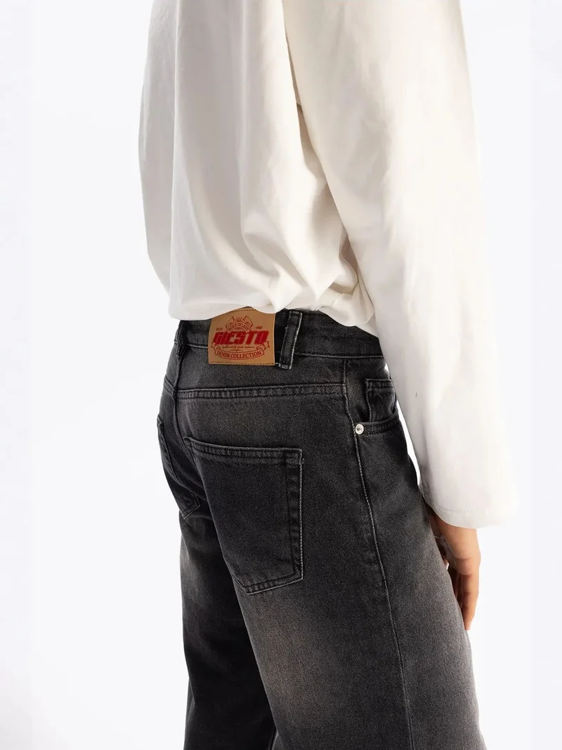 Giesto Black GIESTO Regular Fit Straight Leg Denim Jeans for Men | Best Price UAE