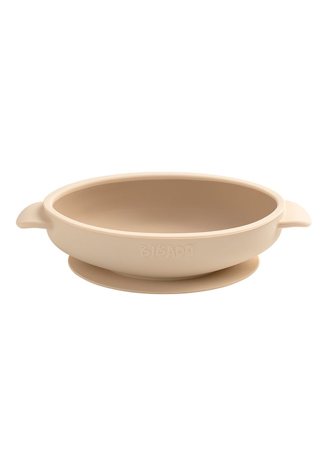 bibado Silicone Suction Bowl, Helps Babies To Grips With Scooping And Independent Feeding Suitable For 6 Months To 3 Years - Fawn  - Image 1
