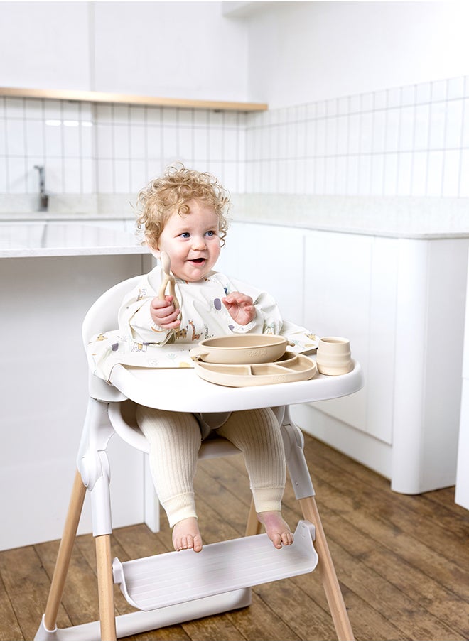 bibado - Silicone Suction Bowl, Helps Babies To Grips With Scooping And Independent Feeding Suitable For 6 Months To 3 Years - Fawn - Image 1