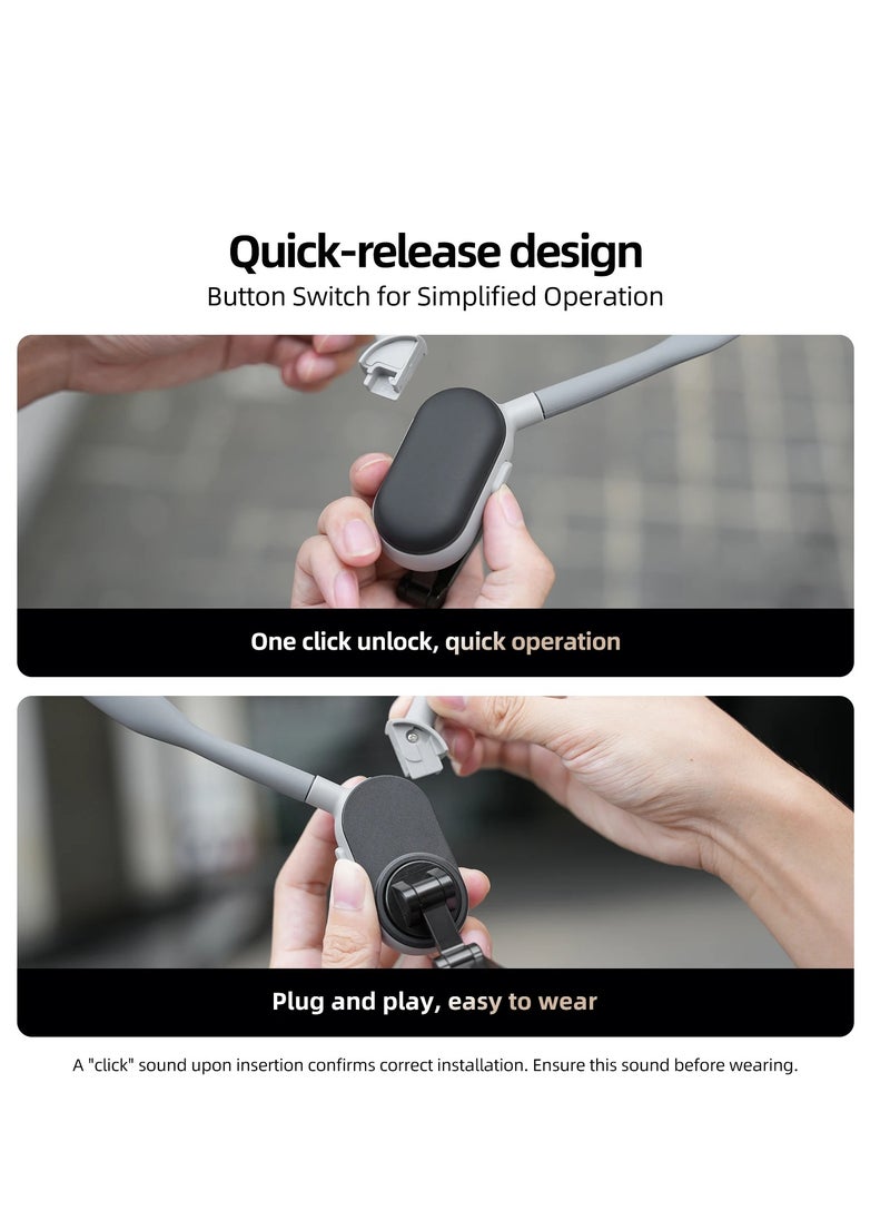 Generic - Magnetic Neck & Chest Mount for Smartphones | Hands-Free POV Vlogging Holder | MagSafe-Compatible Stand for iPhone 15/14/13/12 & Android – Ideal for Content Creators, Live Streaming & Selfies (Black) - Image 1