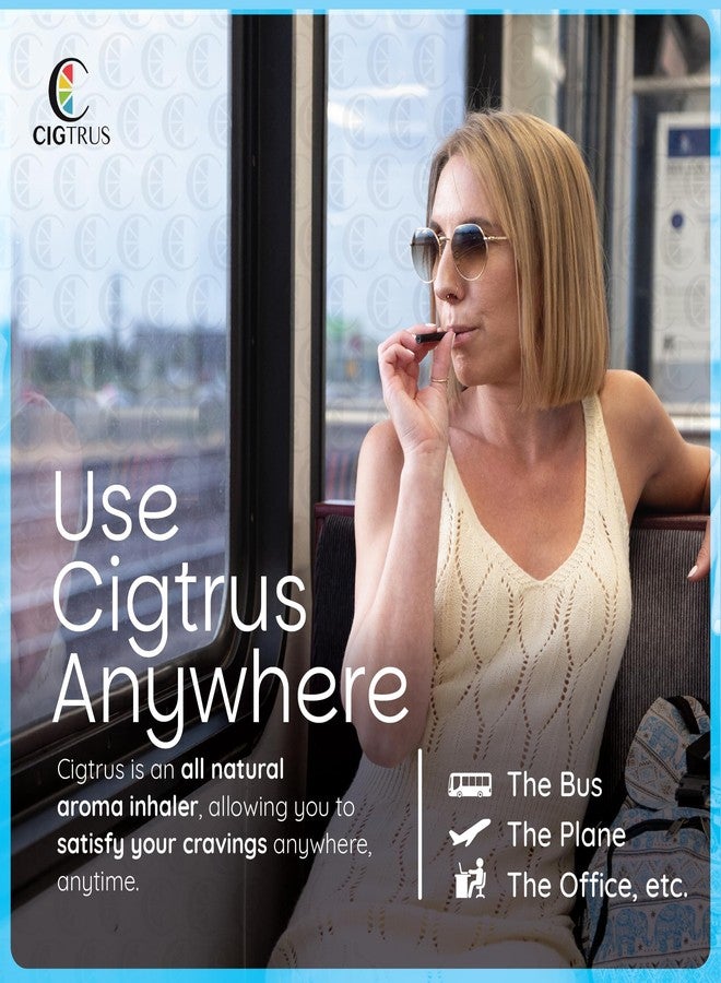cigtrus سيجتروس بديل طبيعي للتدخين خالٍ من النيكوتين والتبغ، لتخفيف الرغبة الشديدة في التدخين بدون استخدام الأجهزة الإلكترونية، ومساعد على الإقلاع عن التدخين مع سيجتروس (بنكهة النعناع والنعناع الأخضر) - عبوة من قطعتين - Image 4