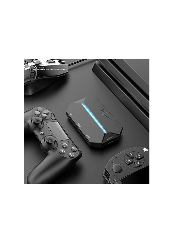 Excefore G6L RGB Backlit Gaming Controller Converter, TYPE-C USB Keyboard and Mouse LED Adapter for PS4, PS3, Xbox One, Xbox 360, Nintendo Switch (Black)  - Image 2