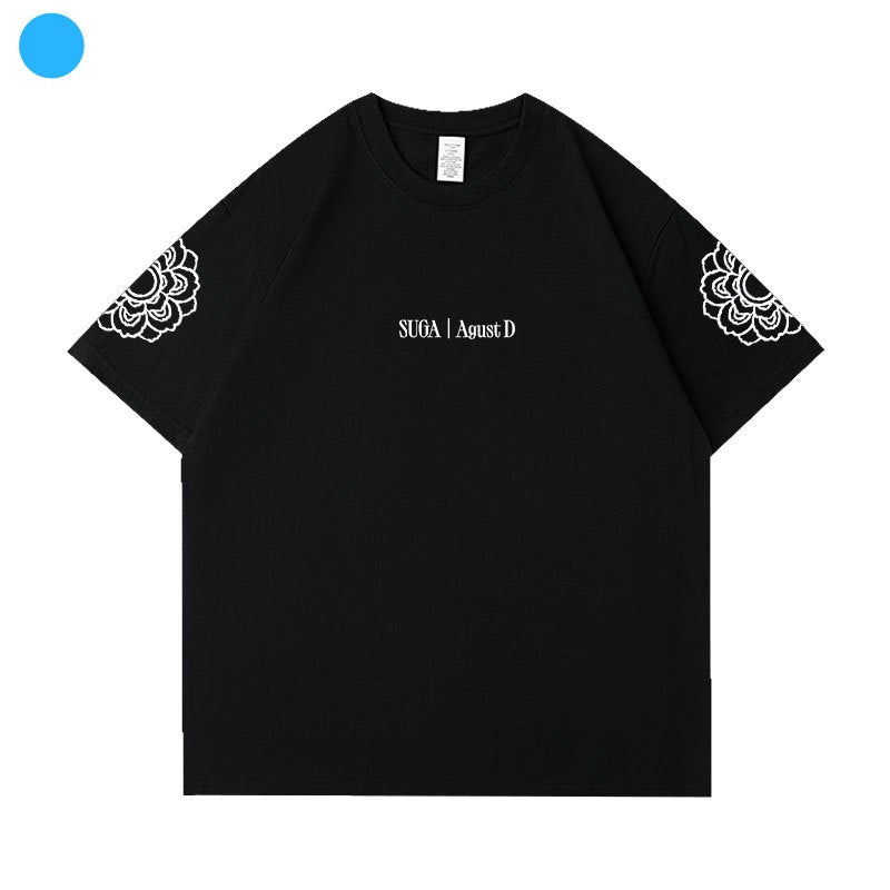 SUGA Suga rapper Album Agust D D-DAY Concert Surrounding the Same Short-sleeved T-shirt Printed Loose Clothes - Image 1