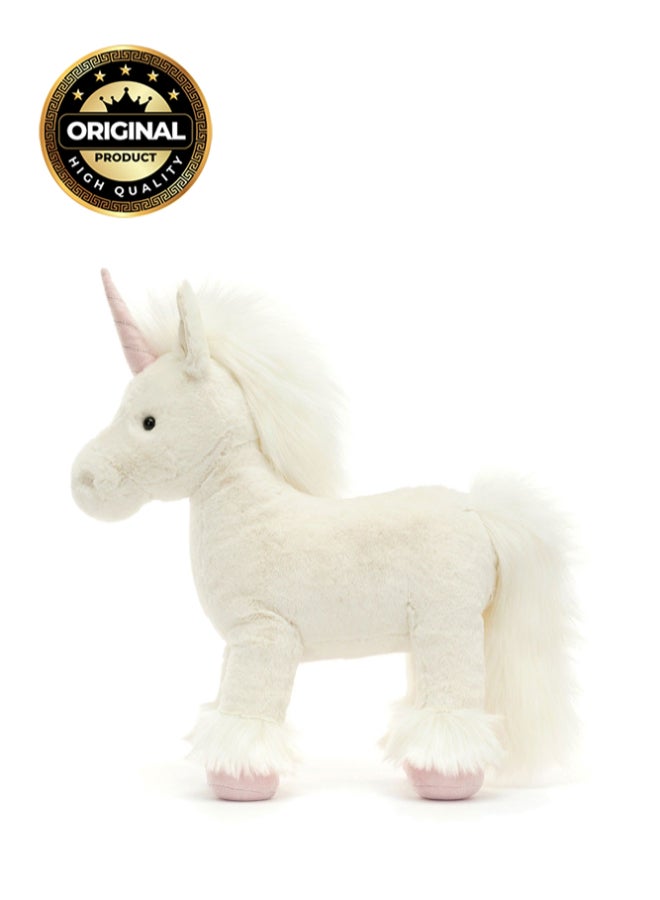 Jellycat دبدوب إيزادورا يونيكورن - لعبة محشوة ناعمة بأرجل كوردية، هدية عيد الحب لطيفة للأطفال والبالغين، مجموعة جليكات، 32 سم - Image 1