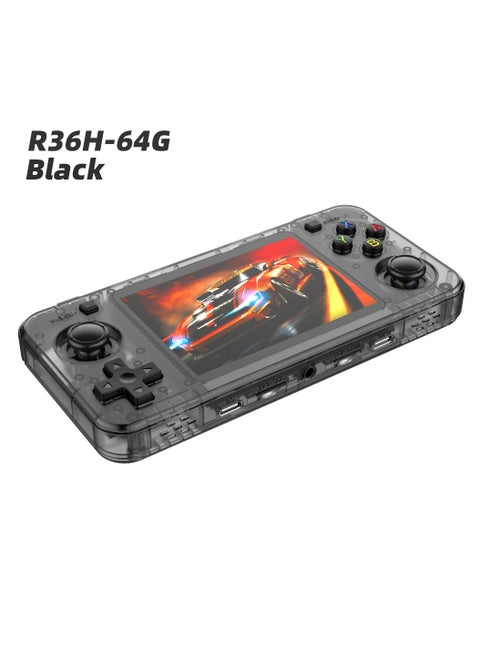 R36H Retro Handheld Game Console, 3.5" IPS Screen Portable Video Game Console ,Built in 64G Card & 5500 Games,Open Source Linux System