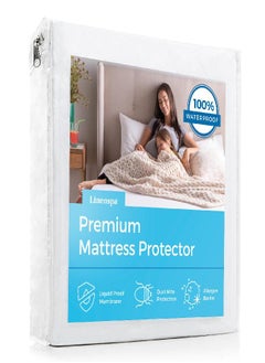 LINENSPA Linenspa Waterproof Smooth Top Premium Twin XL Mattress Protector, Breathable & Hypoallergenic Twin XL Mattress Covers - Packaging may vary White 