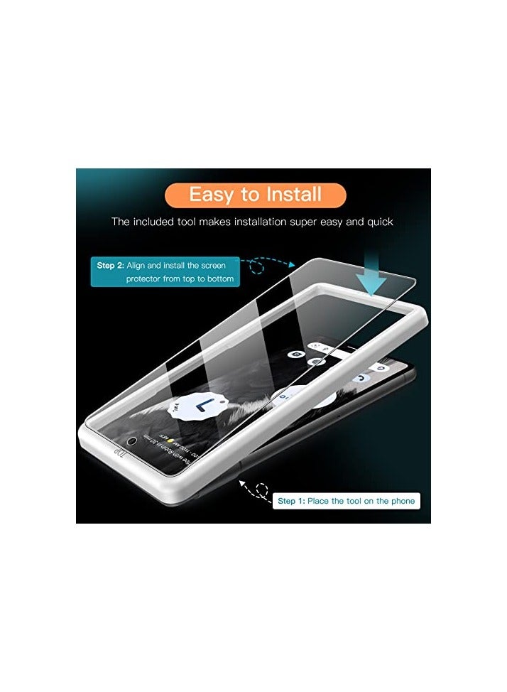 JETech Screen Protector for Google Pixel 7, Tempered Glass Film with Easy Installation Tool, Fingerprint Compatible, HD Clear, 3-Pack - Image 5