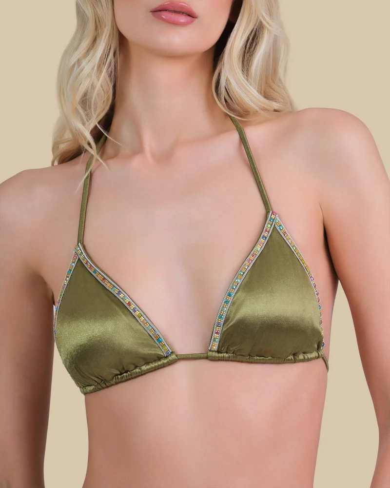 ايسلا اند ايفي Isla & Evie Embellished Triangle Bikini Top