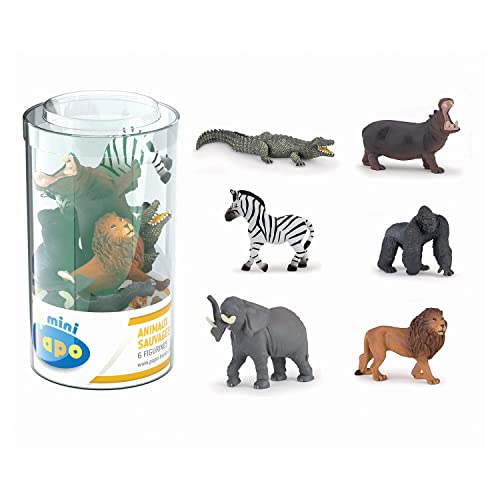 Papo -Hand-Painted - Figurine -Historicals -Mini Plus Wild Set 1 (Tube, 6 pcs) -33020 - Collectible - for Children - Suitable for Boys and Girls - from 3 Years Old - Image 1