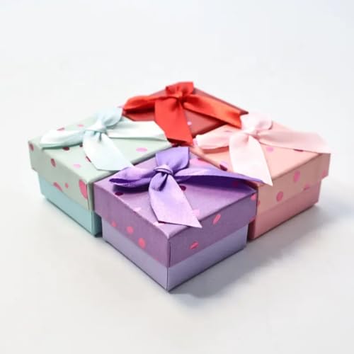 WARMINGO DE 4 Pc Paper Gift Boxes Set | Multicolor Jewellery Gift Box for Rings Earrings Pendants | Valentine & Return Gift Packaging (RING BOX) - Image 5