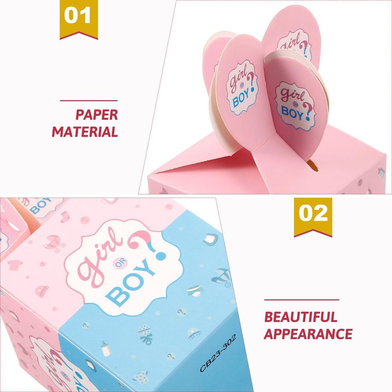 50 Pcs Gender Reveal Candy Boxes Paper Treat Holders Party Favor Wrapping Birthday - Image 4