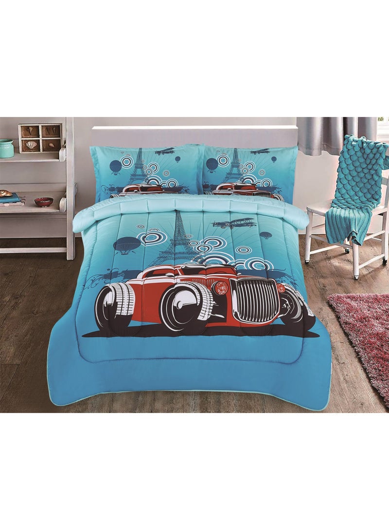 ستارجولد طقم لحاف فائق النعومة مقاس كينج من الألياف الدقيقة مطبوع عليه 4 قطع - Image 1