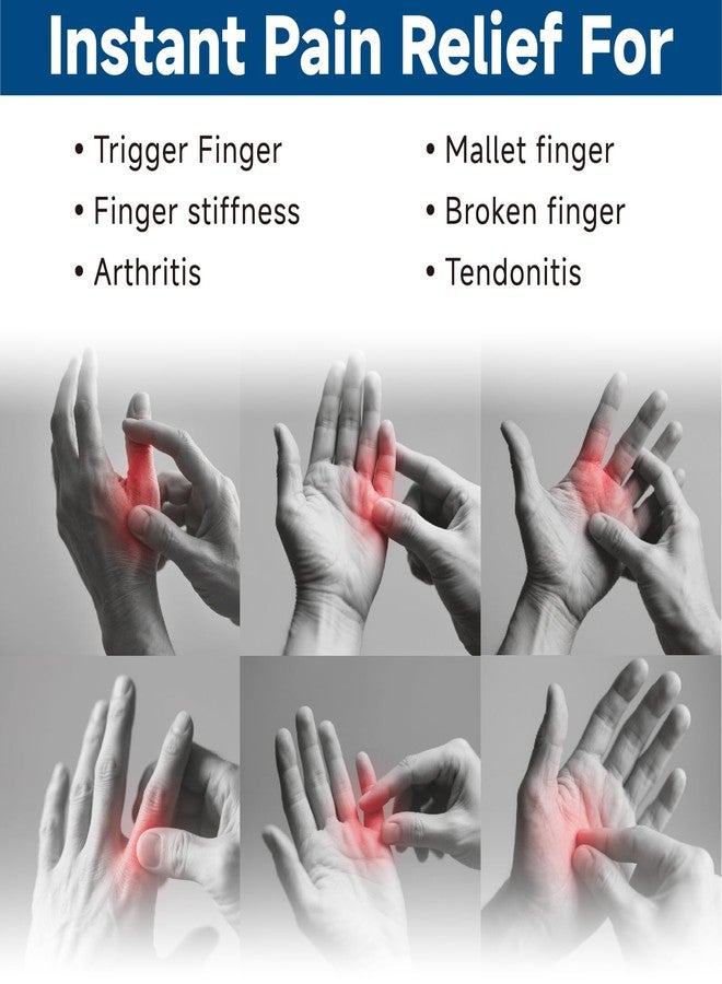 SUNBURST Finger Splint - Adjustable Trigger/Mallet Finger Brace for Thumb, Index & Middle Fingers - Easy One-Hand Fit, Breathable & Reusable for Arthritis/Injury Relief - Image 2