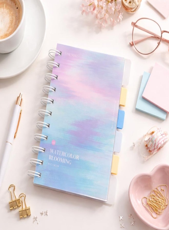 Watercolor Blooming Spiral Notebook Diary | A6 Size (10.3 x 14.2 cm) | 240 Pages | Coil Bound Aesthetic Journal for Notes, Planning, Office & Study (Spiral 3) - Image 2