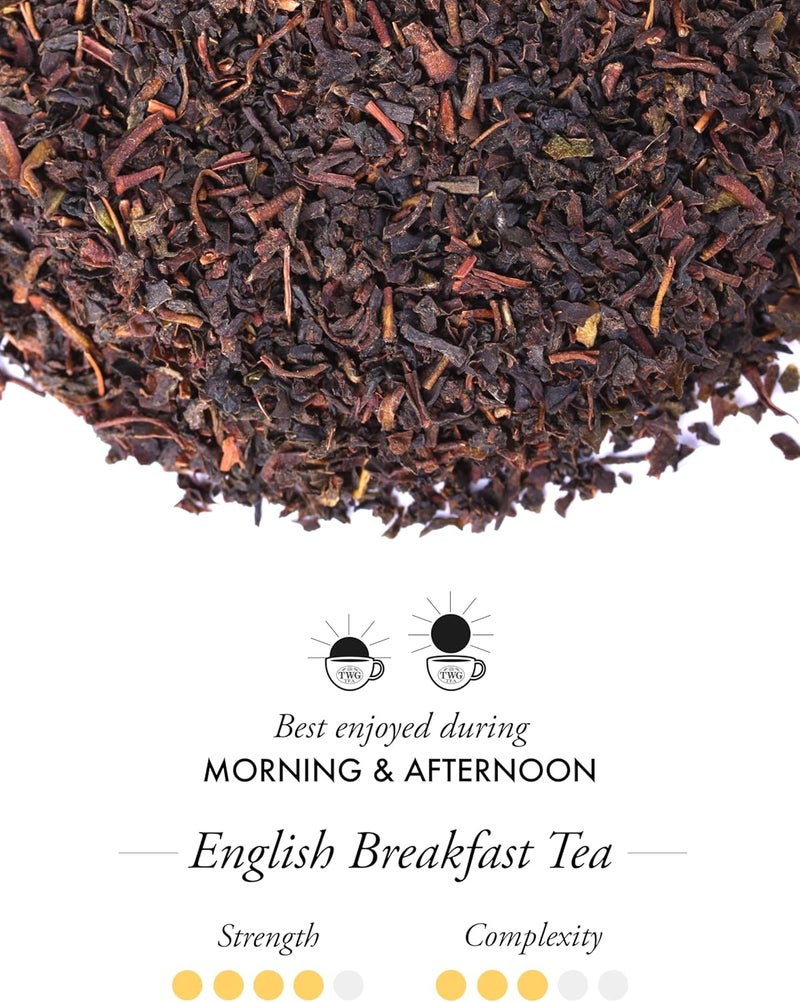 TWG Tea English Breakfast Tea - Black Tea with Floral Undertones, 15 Hand Sewn Cotton Teabags - Image 2
