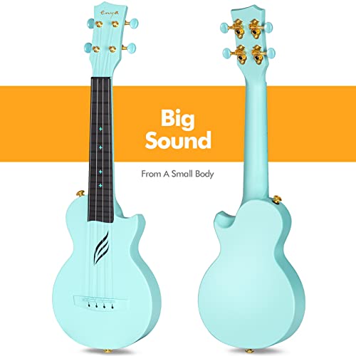 Enya Nova U Mini Soprano Ukulele 21” Carbon Fiber – Lightweight Waterproof Travel Ukulele for Beginners & Adult, Starter Kit Included (Case, Strap, Capo, Strings) - Image 2