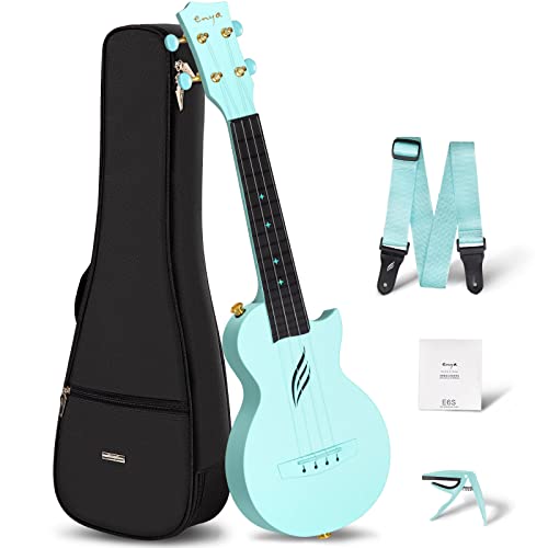 Enya Nova U Mini Soprano Ukulele 21” Carbon Fiber – Lightweight Waterproof Travel Ukulele for Beginners & Adult, Starter Kit Included (Case, Strap, Capo, Strings) - Image 1