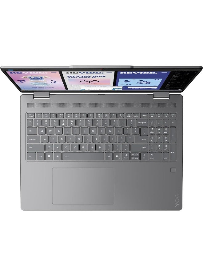 Lenovo Yoga 7i 16 - 2-in-1 Copilot+ PC Laptop- Intel Ultra 7 256V, 16GB, 512GB SSD, 16Inch Touchscreen WUXGA, Windows 11 Home, English/Arabic Luna Grey - Image 3