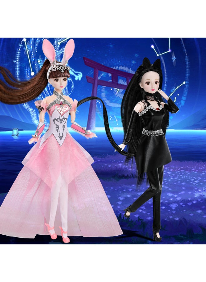 2024 Wu Soul Douluo Mainland Little Dance Princess Tang San Doll Toy Girl Children Doll Suit-Color: Soft Bone Dance + Spirit Cat Zhu Zhuqing-Height: Three-dimensional Real Eye Version + Full Joint Movable  - Image 1