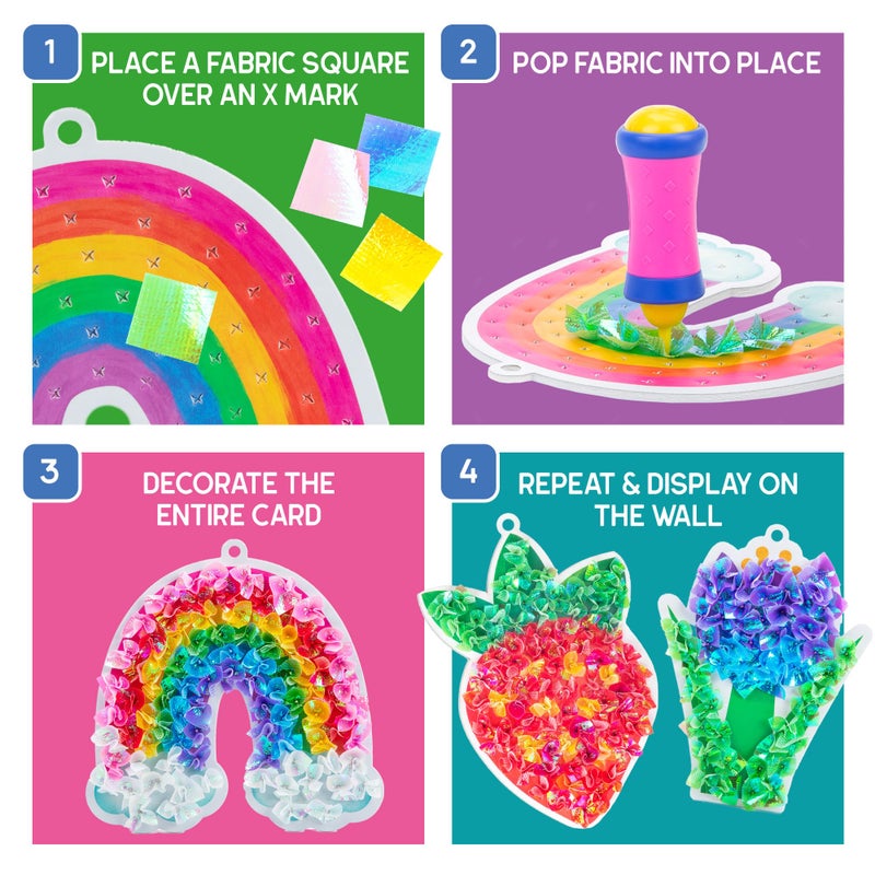 Educational Insights Tufting Kit - Arts and Crafts for Kids Ages 4-8, Poke in Art Kits for Girls and Boys, DIY Toddler Craft Sets, Poke-in Fabric Supplies, Mess-Free Kids Activity Kit Ideas - Image 3