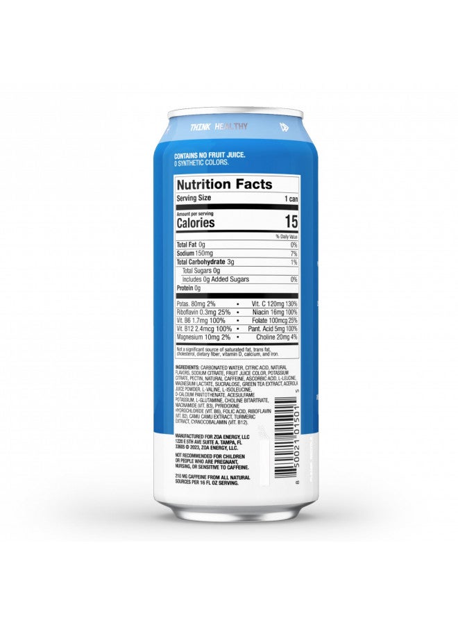 ZOA ZOA Zero Sugar Energy Drinks - Super Berry | Healthy Energy Formula with Natural Caffeine, Daily Vitamin C, Essential B-Vitamins | Gluten-Free, Keto Friendly | 16 Ounce Cans (Pack Of 12) - Image 4
