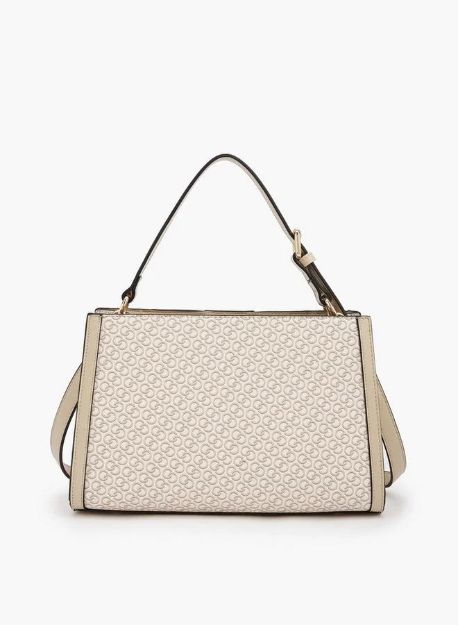 Celeste BEIGE Monogram Print Tote Bag With Adjustable Strap for Women | Best Price UAE