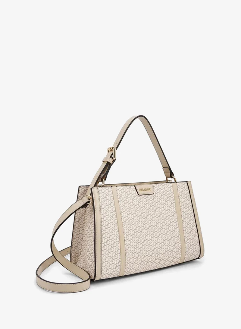 Celeste BEIGE Monogram Print Tote Bag With Adjustable Strap for Women | Best Price UAE