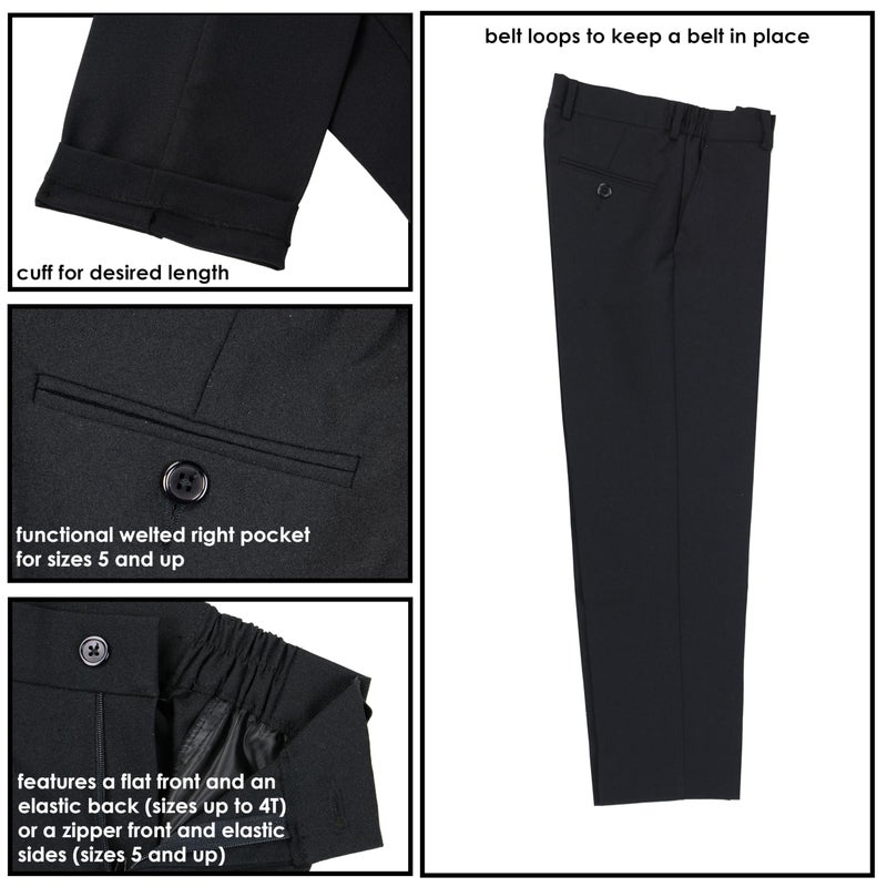 Spring Notion Boys' Formal Black Dress Suit Set 8 - Image 5