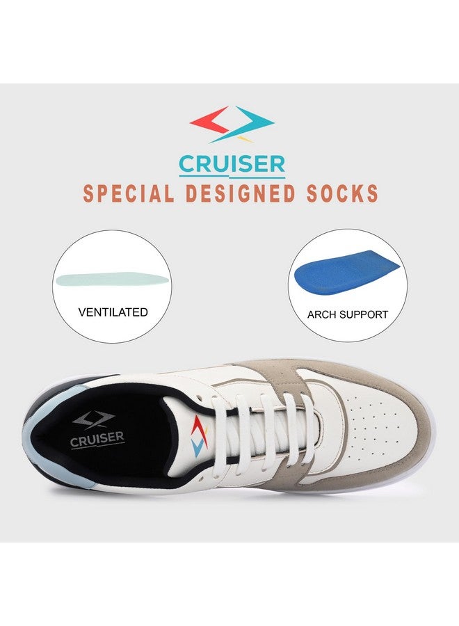 Cruiser Men's Atlas White-Blue Sneakers_10 UK (2512-2) - Image 3