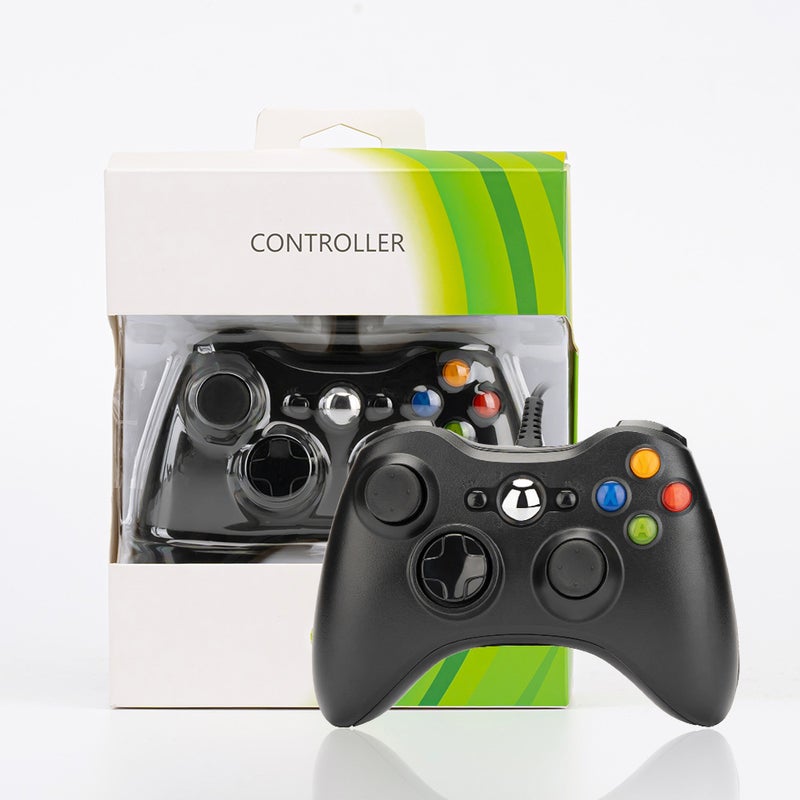 XBOX 360 gamepad360 wired handlePC computer gamepadXBOX 360 wired handle black - Image 2