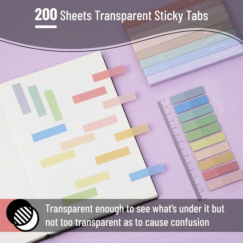 Mr. Pen - Aesthetic Highlighters and Gel Pens, 16 Pack | 200 Sheets Sticky Tabs, Assorted Colors Bible Highlighters No Bleed, Colored Ink Gel Pens - Image 3