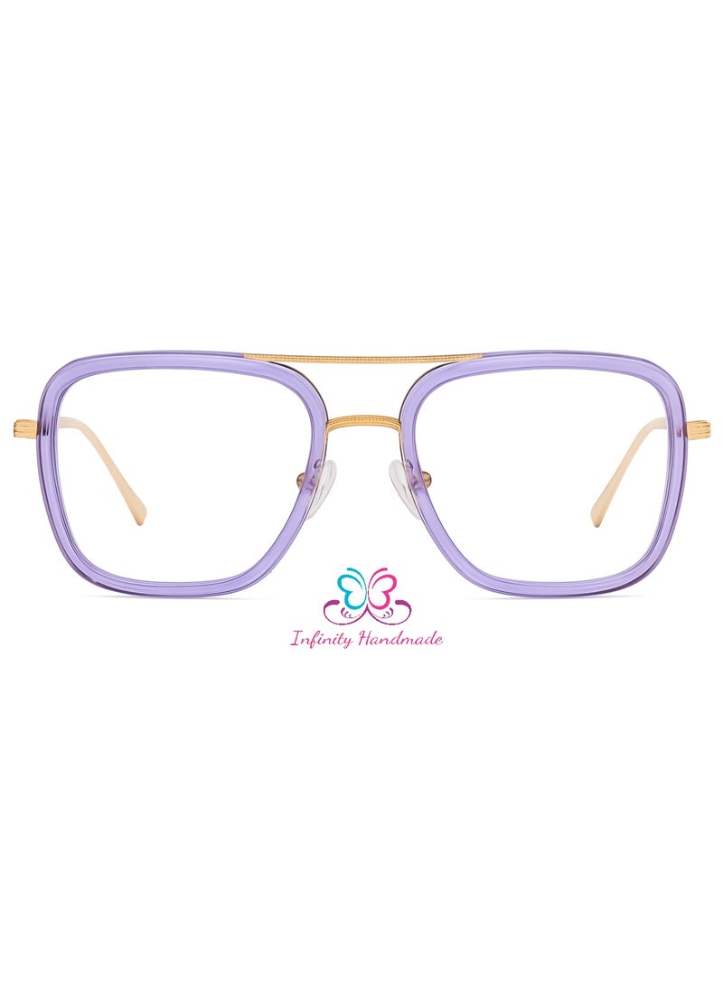 Blue Light Computer and Mobile Glasses – Stylish Square Metal Frame for Men and Women – Anti-Blue Light and Anti-Fatigue Lenses for Reading, Working, Studying, and Gaming - Image 2