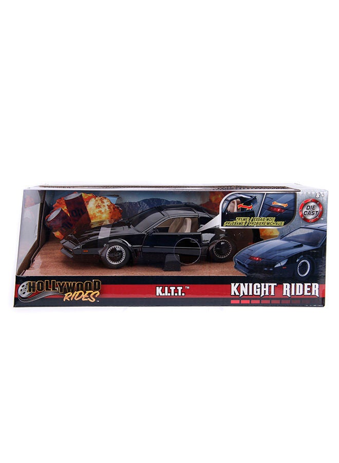 JADA Toys Knight Rider K.I.T.T. 1982 Pontiac Firebird Trans Am Die-Cast Car with Light-Up Scanner, Toys for Kids and Adults – 1:24 Scale, Black - Image 2
