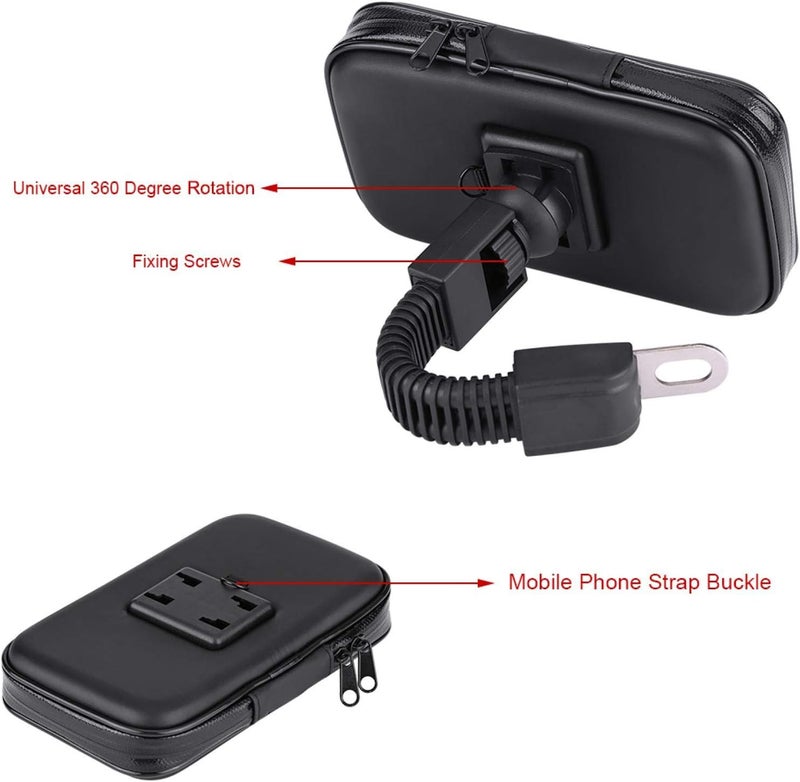 klarako Waterproof Motorcycle Motorbike Mount Holder Phone Case Bag(L) - Image 3